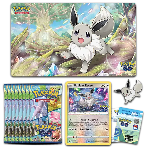 shiny eevee evolutions pokemon cards Pokemon GO - Premium Collection (Radiant Eevee)